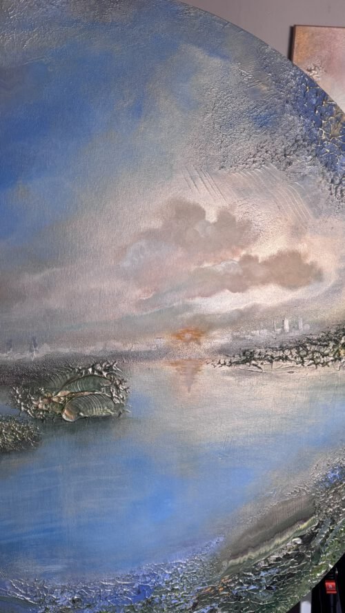 Where the Danube meets the Sava semiabstrakt 90cm