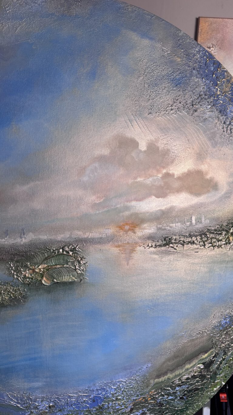 Where the Danube meets the Sava semiabstrakt 90cm
