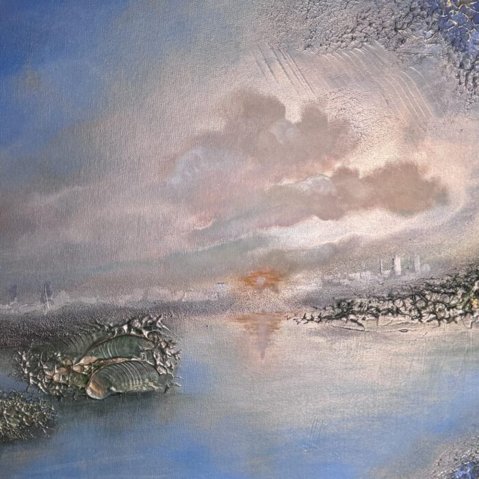 Where the Danube meets the Sava semiabstrakt 90cm