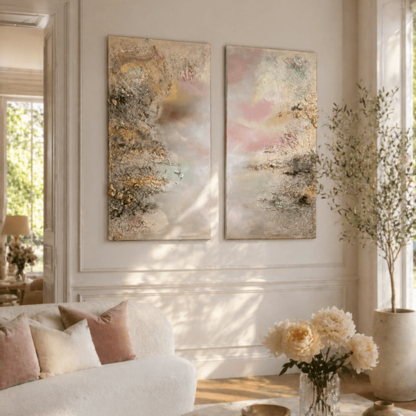 Diptych "A quiet dialogue" 80*80cm/ 31*31 inch