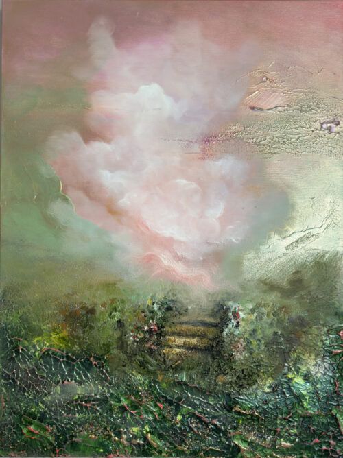 "Sublime Threshold" 60*80cm/23*31inch semi-abstract painting