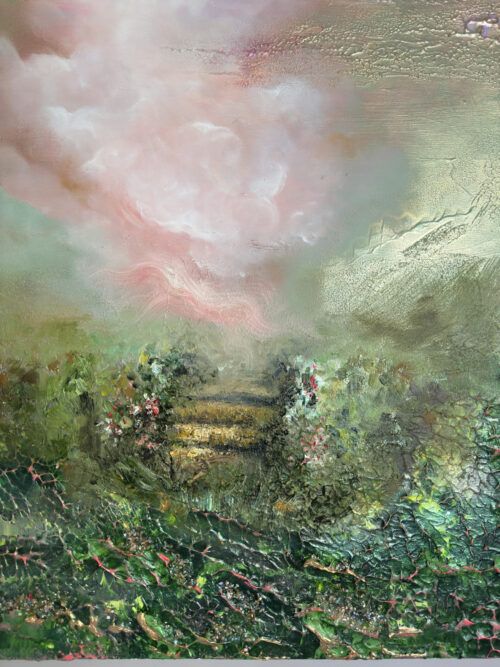 "Sublime Threshold" 60*80cm/23*31inch semi-abstract painting